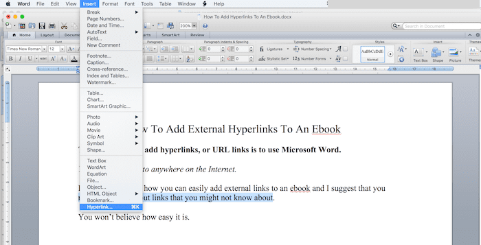 How to Add Hyperlinks In Kindle Ebooks slide two