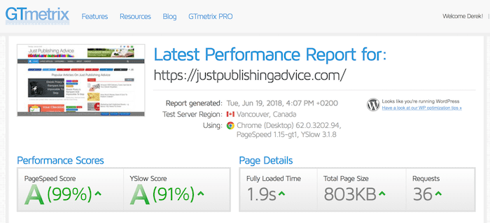 gtmetrix website speed test