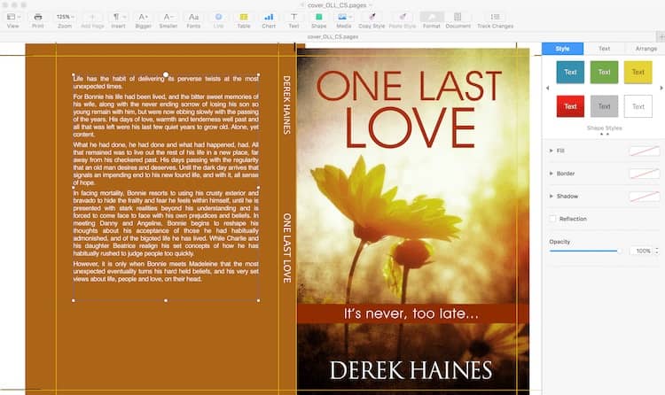 Working with images and book covers in Apple Pages