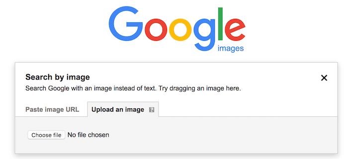 upload an image for reverse image search