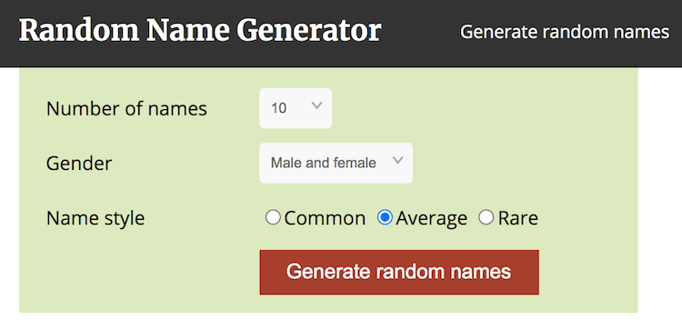 random name generator