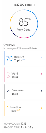 INK Pro Score