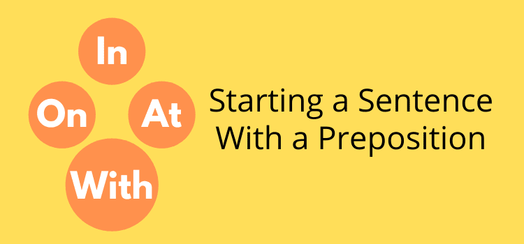 start a sentence with a preposition