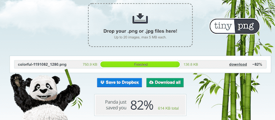 TinyPNG image optimization