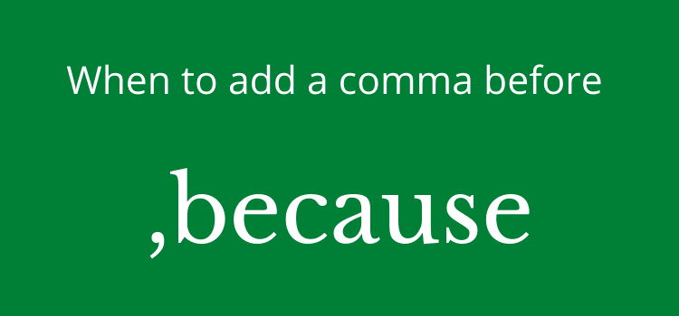 comma before because