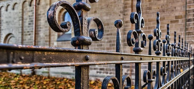 wrought iron fence