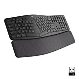 Teclado ergonômico sem fio Logitech ERGO K860 - Teclado dividido, descanso de pulso, digitação natural, tecido resistente a manchas, conectividade Bluetooth e USB, compatível com Windows/Mac