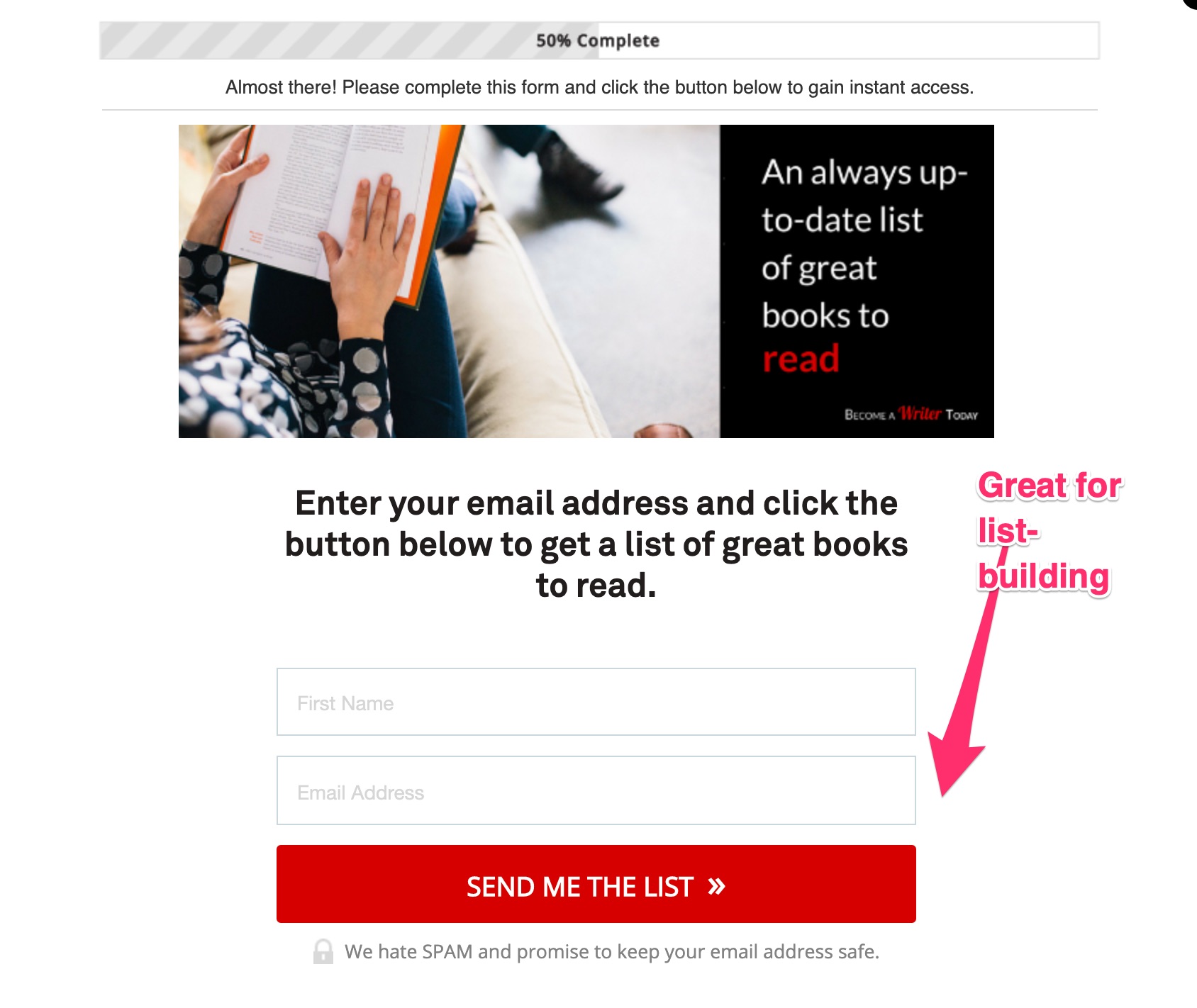 Un popup di Leadpages