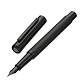 Penna stilografica Matte Black Forest con pennino extra fine dal design classico con convertitore e set di penne in metallo di Asvine