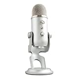 Blue Yeti USB Microphone untuk PC, Mac, Game, Perekaman, Streaming, Podcasting, Studio dan Mikrofon Kondensor Komputer dengan efek Blue VO!CE, 4 Pola Pickup, Plug and Play – Perak