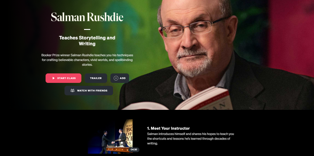 Recensione della masterclass di Salman Rushdie