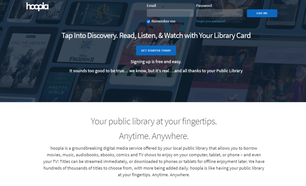 Servizio di audiolibri Hoopla