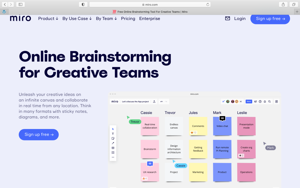 Software para Brainstorming: Miro