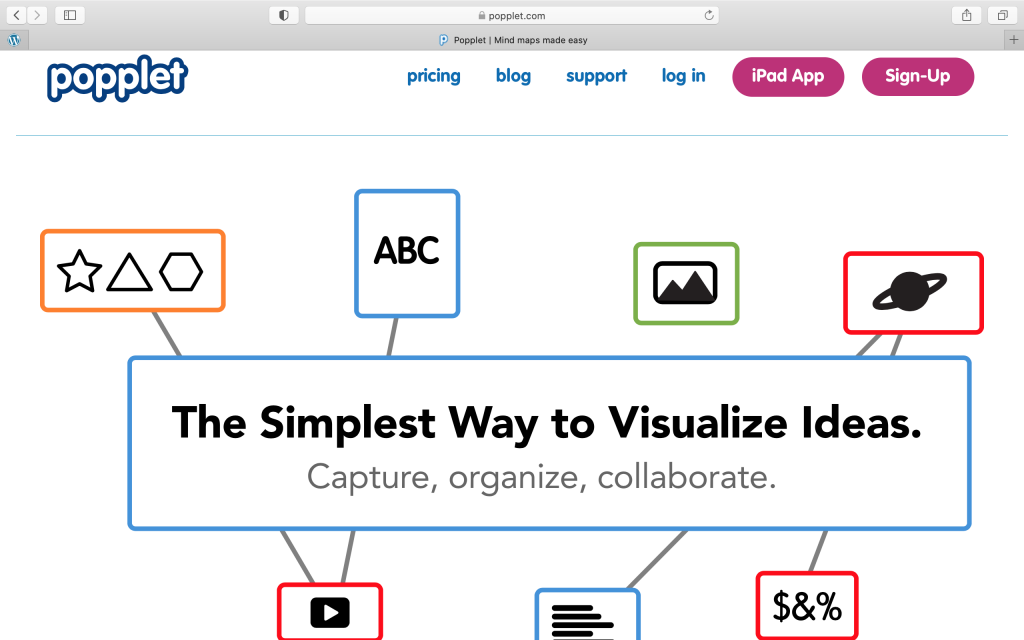 Logiciel de brainstorming : Popplet