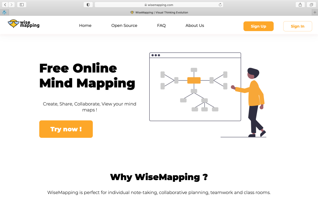 頭腦風暴軟件：Wisemapping