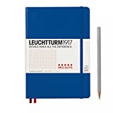 Caiet Leuchtturm1917 A5 cu copertă rigidă medie, ediție specială PUNCTE ROSII, 5,75 X 8,25 inchi, 251 pagini numerotate, punctat cu imprimeu roșu, regal (357698)