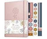 Vivid Scribbles Dotted Journal – 160 g/m² Hârtie albă groasă fără sângerare – 200 de pagini numerotate cu rețea cu puncte – Caiete cu glonț cu puncte A5 Include o cutie cadou și autocolante pentru jurnal