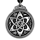 Pewter Talisman untuk Penyair Penulis dan Aktor Liontin Pentakel - Diameter 1,25 Inci