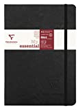 Clairefontaine - Rif. 793461C - Quaderno Age Bag rilegato a filo (192 pagine) - Formato A5, righe a righe, carta velina spazzolata da 90 gsm, chiusura a elastico - Copertina nera