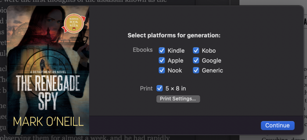 Puoi generare il tuo ebook in diversi formati