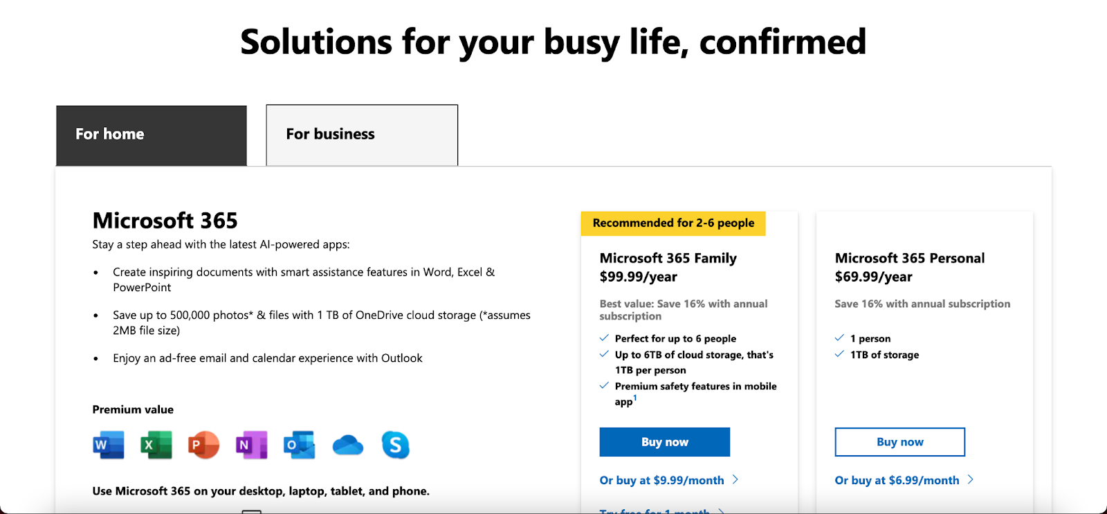 تسعير OneNote