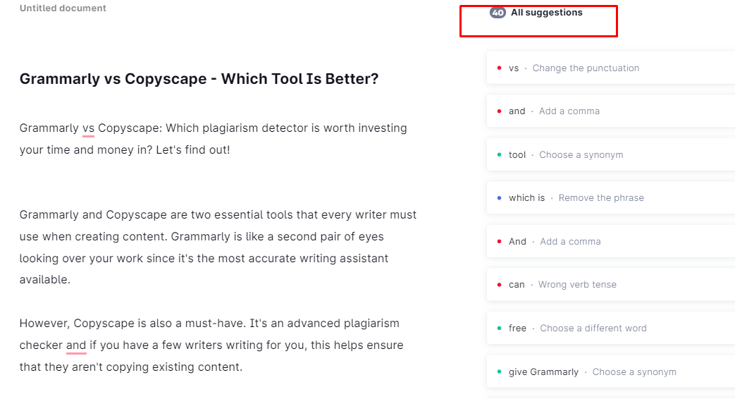 Gramática vs. copyscape