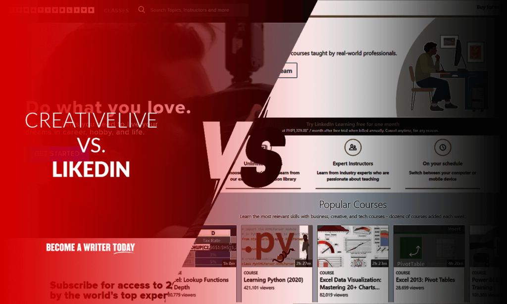 Pembelajaran CreativeLive vs LinkedIn