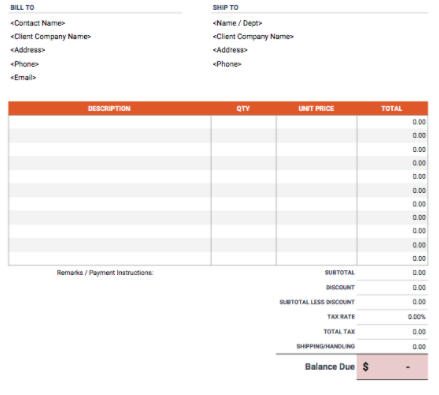 Plantillas de factura gratuitas: Google Docs