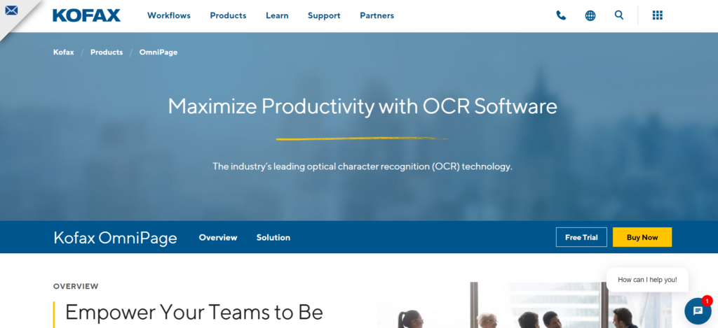 Cel mai bun software OCR: KOFAX