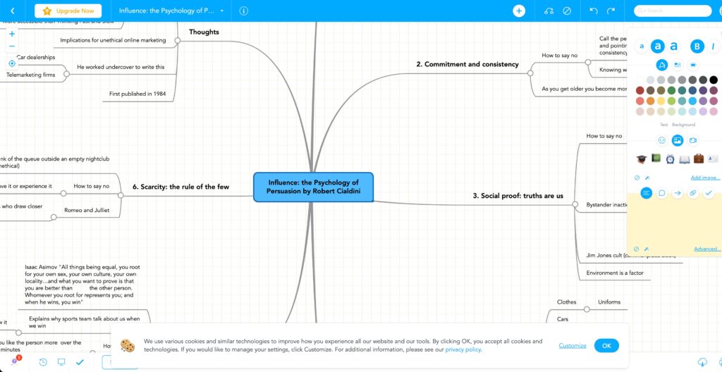 Una MindMeister Mindmap di un libro