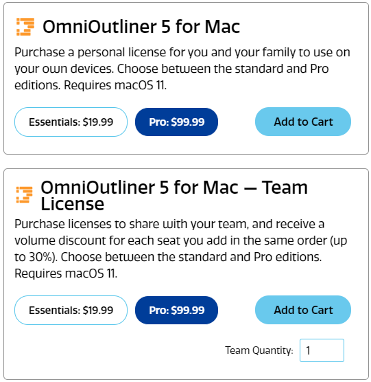 Harga OmniOutliner