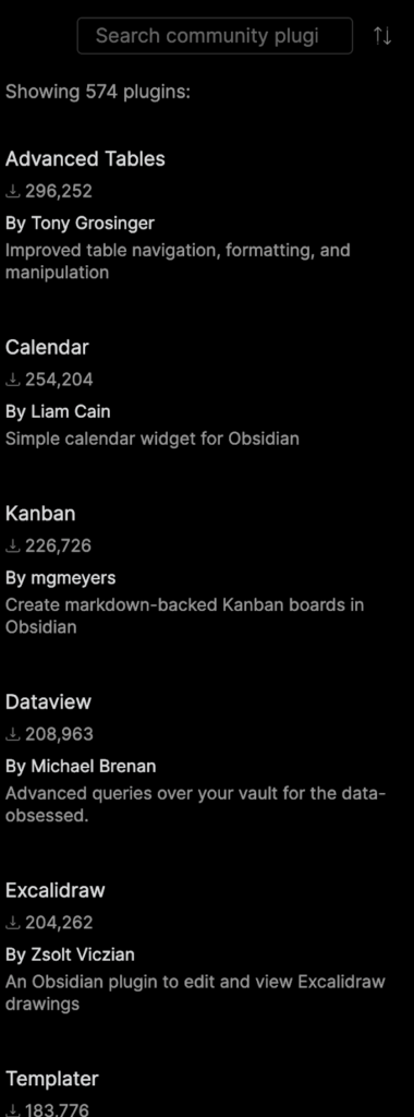 Opsi kustomisasi dan plugin Obsidian