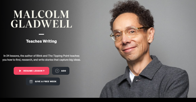 馬爾科姆·格拉德威爾 (Malcolm Gladwell) 教授寫作