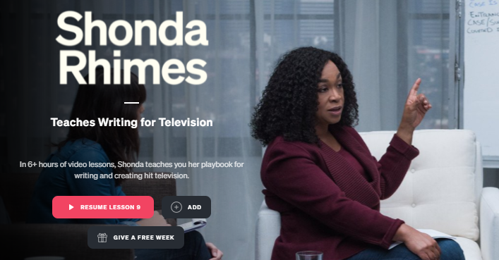 Shonda Rhimes 教電視寫作