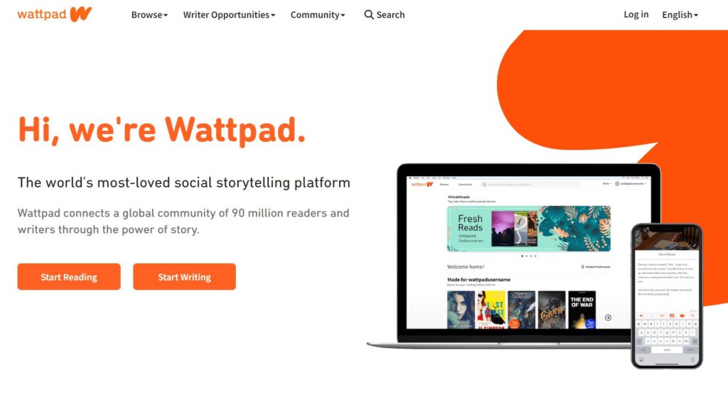 Wattpadのレビュー