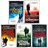 Cormoran Strike Series Robert Galbraith Ensemble de 5 livres (The Cuckoo's Calling, The Silkworm, Career of Evil, Lethal White, Troubled Blood)