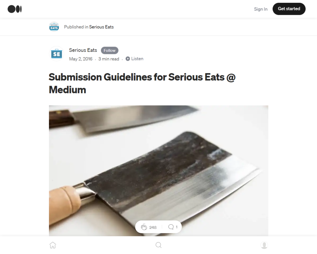 Serious Eats @ Medium