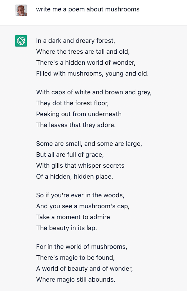 Poem about mushrooms