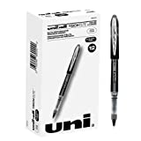 Stylos roller uniball Vision Elite avec micro pointe fine de 0,5 mm, noir, 12 pièces