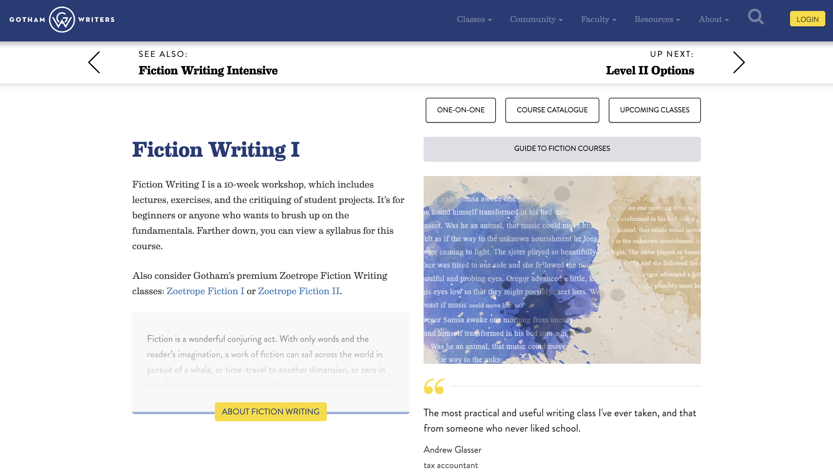 Fiction Writing Level 1 von Gotham Writers Workshop