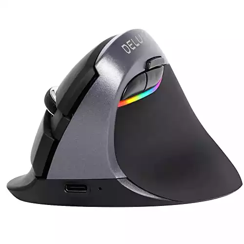 Mouse Vertikal Nirkabel DeLUX