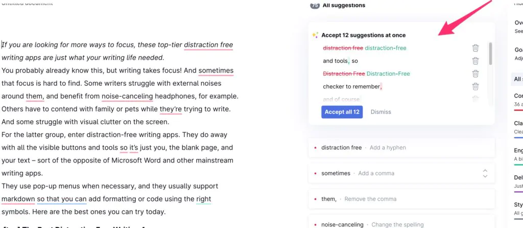 Usa un correttore grammaticale dedicato come Grammarly