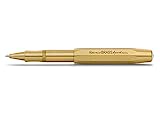 Kaweco Brass Sport Gel / Ballpoint Pen يتضمن 0.7 مم عبوة إعادة تعبئة قلم الكرة الدوارة باليد اليسرى واليد اليمنى بتصميم كلاسيكي مع كرة سيراميك I Gel Rollerball 13.5 سم