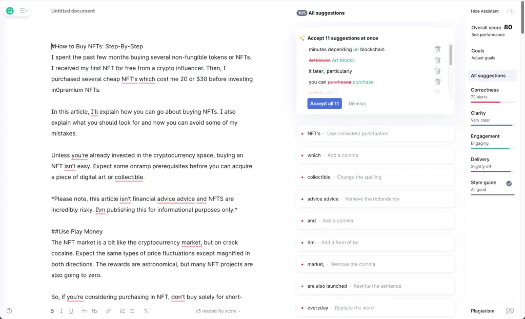 تطبيق سطح المكتب Grammarly