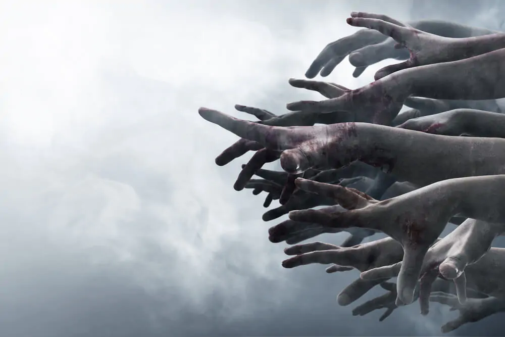 Les mains du zombie