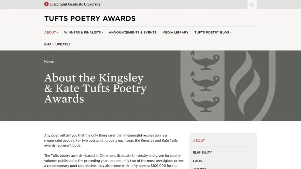 Kingsley Tufts Poetry Award