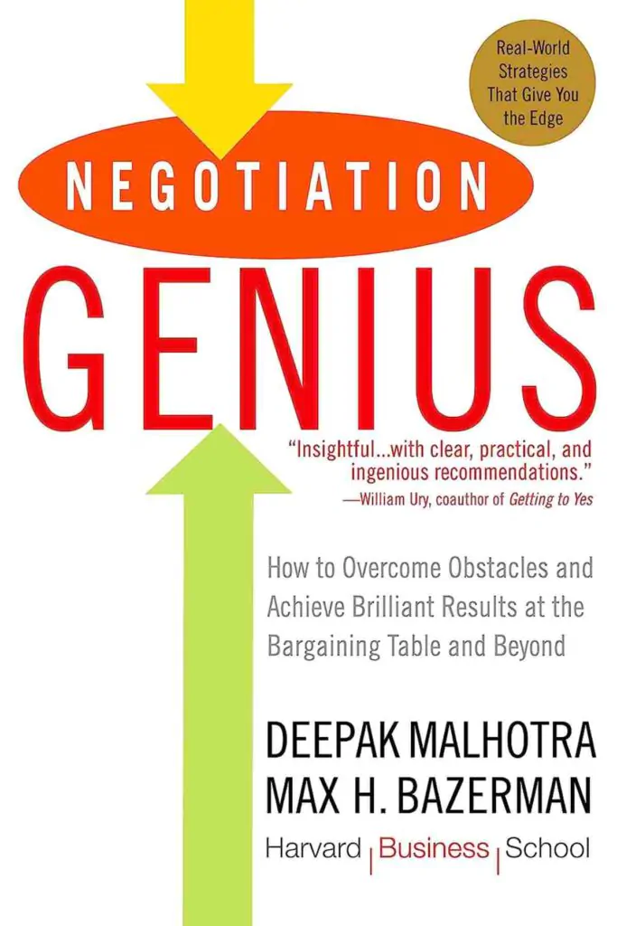 Portada del libro Negotiation Genius de Deepak Malhotra y Max H. Bazerman
