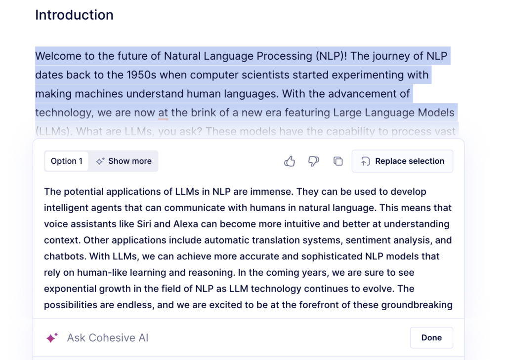 Cohesive AI 可以擴展您的介紹