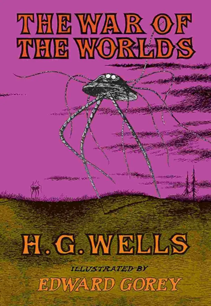 Copertina del libro La guerra dei mondi di H.G. Wells